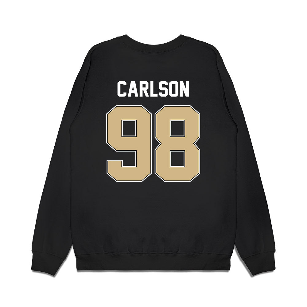 Purdue - NCAA Football : Drake Carlson - Vintage Helmet Premium Crewneck Sweatshirt-1