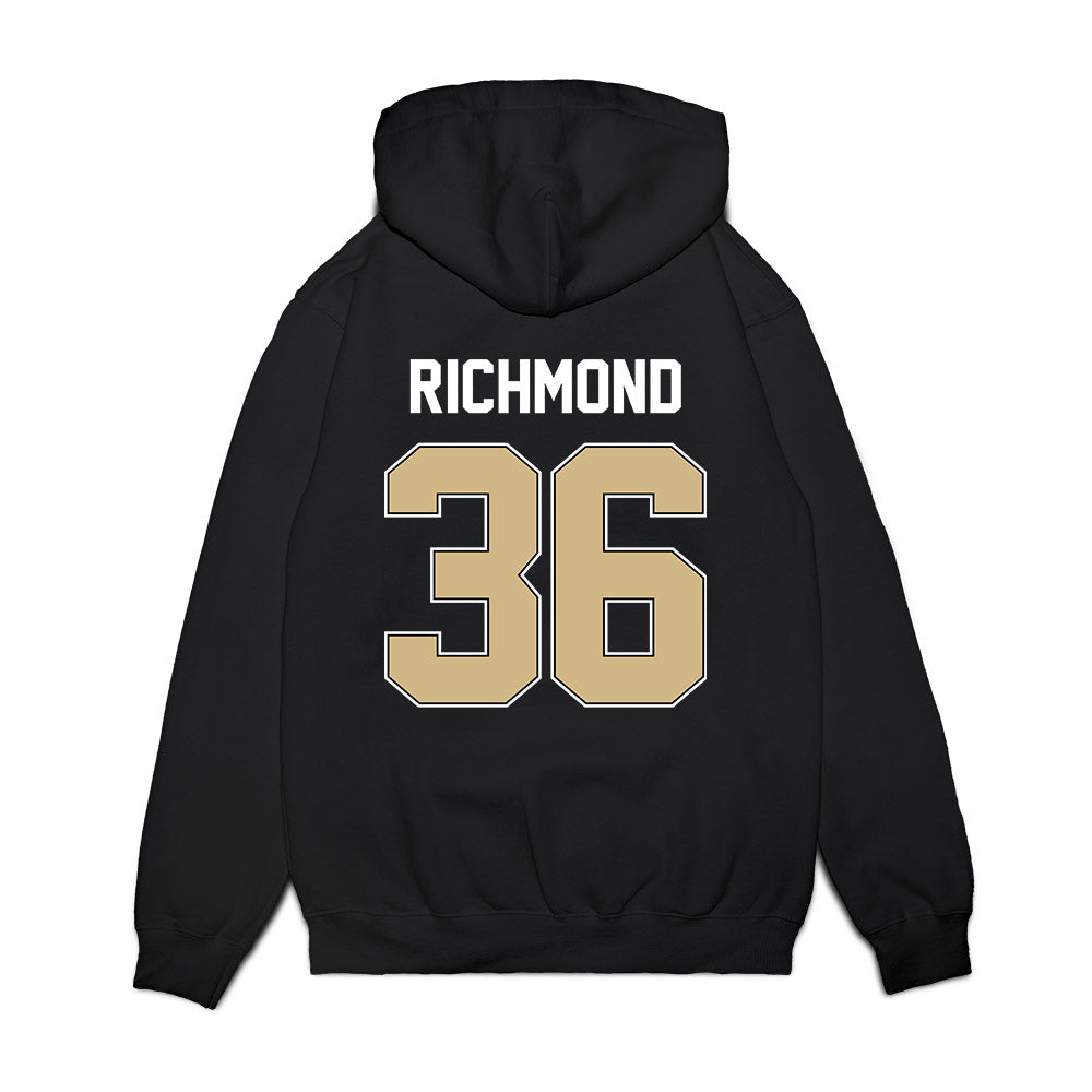 Purdue - NCAA Football : Kaleb Richmond - Vintage Helmet Premium Hooded Sweatshirt-1
