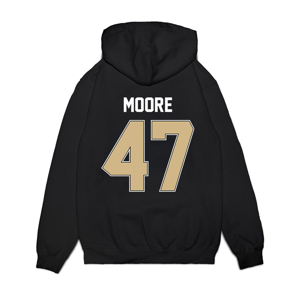 Purdue - NCAA Football : Tre Moore - Vintage Helmet Premium Hooded Sweatshirt-1
