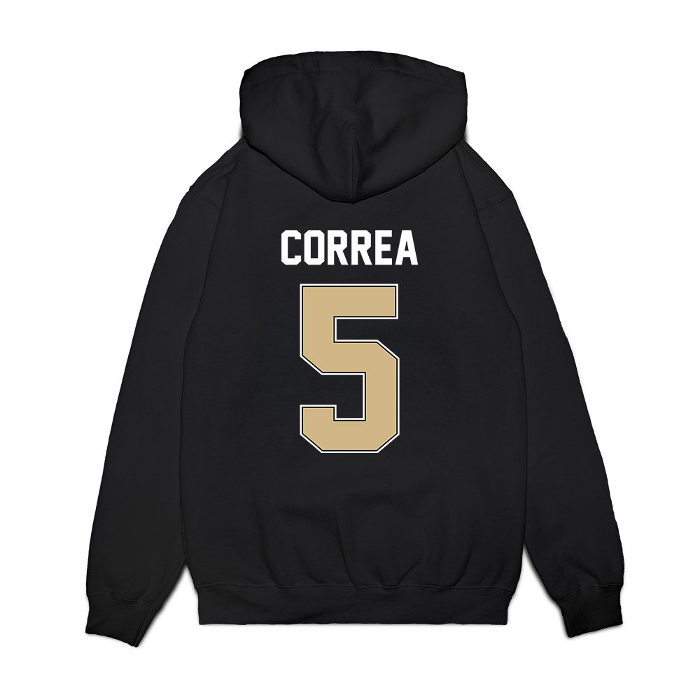 Purdue - NCAA Football : Charles Correa - Vintage Helmet Premium Hooded Sweatshirt-1