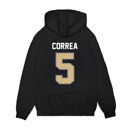 Purdue - NCAA Football : Charles Correa - Vintage Helmet Premium Hooded Sweatshirt-1