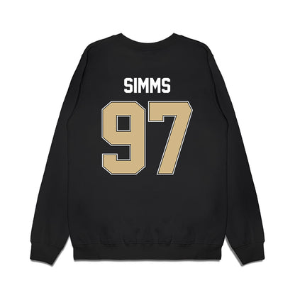 Purdue - NCAA Football : Wisdom Simms - Vintage Helmet Premium Crewneck Sweatshirt-1