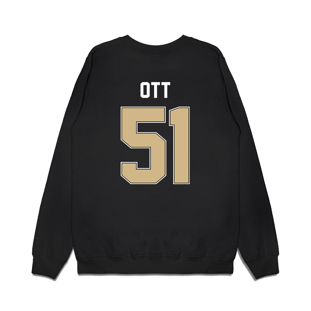 Purdue - NCAA Football : Jaxon Ott - Vintage Helmet Premium Crewneck Sweatshirt-1