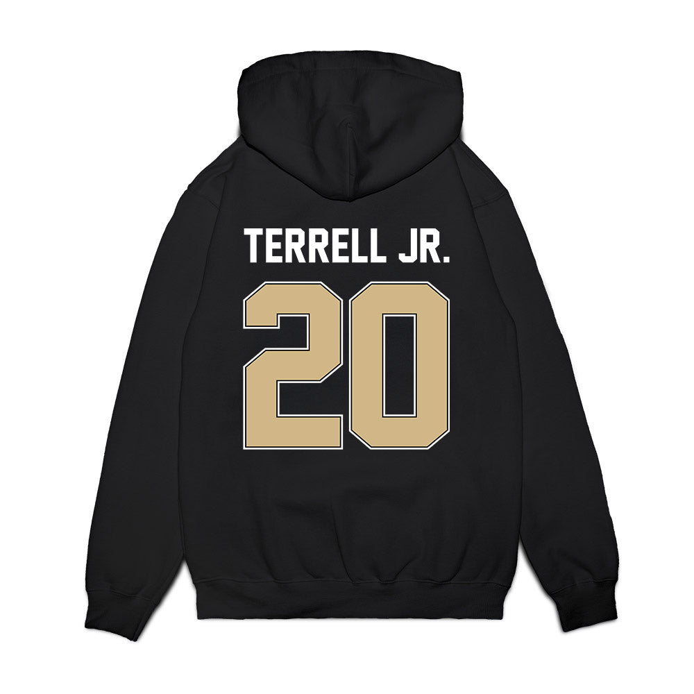 Purdue - NCAA Football : Travis Terrell Jr. - Vintage Helmet Premium Hooded Sweatshirt-1
