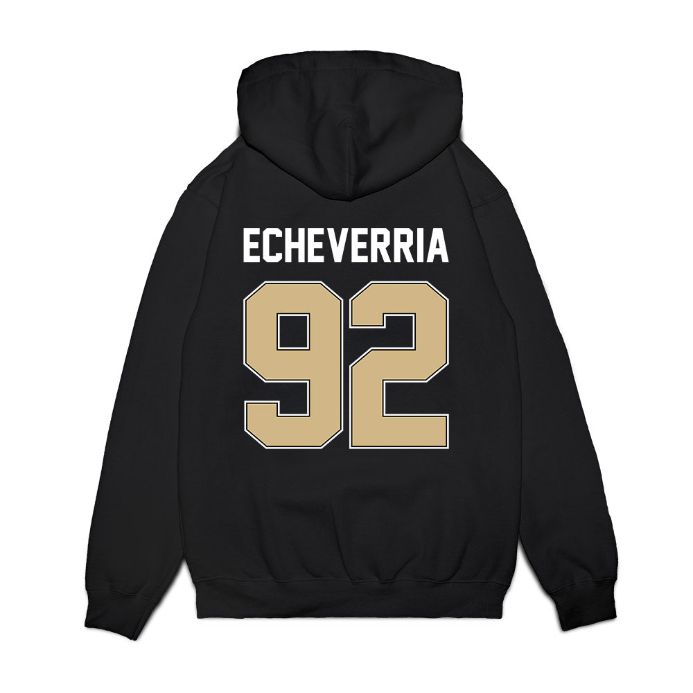Purdue - NCAA Football : Jacobo Echeverria - Vintage Helmet Premium Hooded Sweatshirt-1
