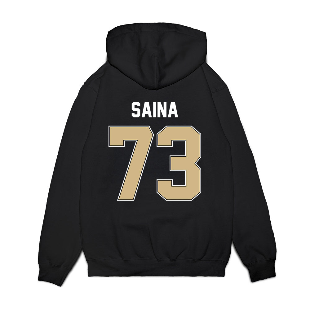 Purdue - NCAA Football : Makai Saina - Vintage Helmet Premium Hooded Sweatshirt-1