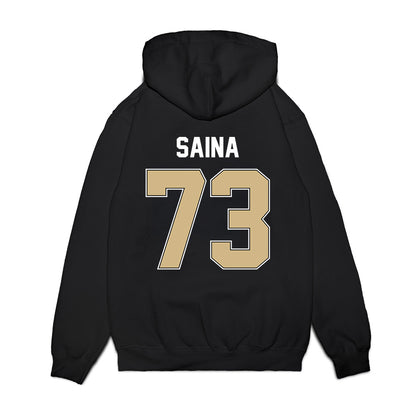 Purdue - NCAA Football : Makai Saina - Vintage Helmet Premium Hooded Sweatshirt-1