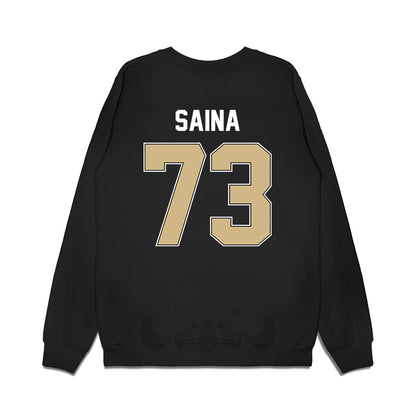 Purdue - NCAA Football : Makai Saina - Vintage Helmet Premium Crewneck Sweatshirt-1