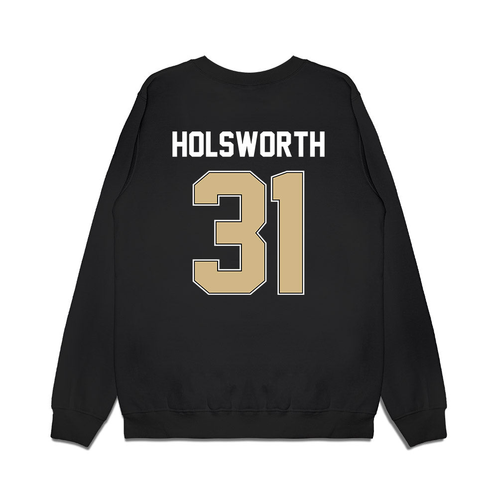 Purdue - NCAA Football : Carter Holsworth - Vintage Helmet Premium Crewneck Sweatshirt-1