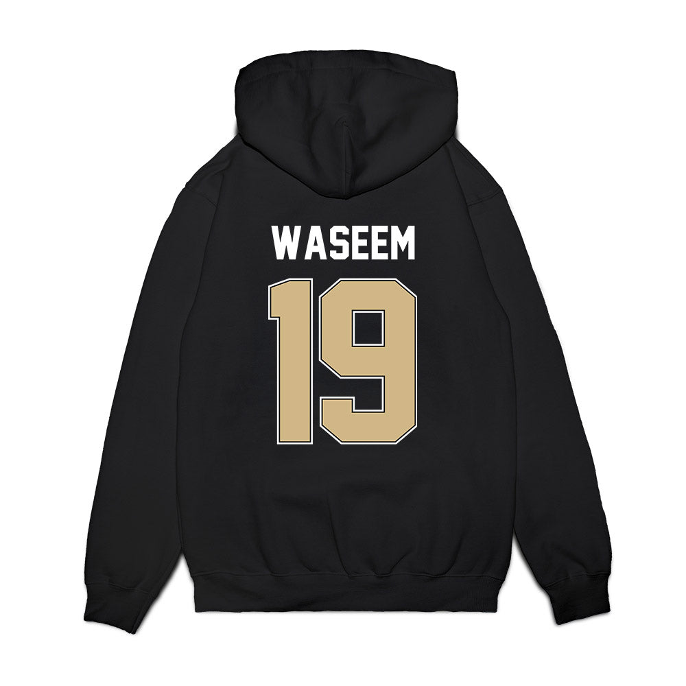 Purdue - NCAA Football : Asaad Waseem - Vintage Helmet Premium Hooded Sweatshirt-1