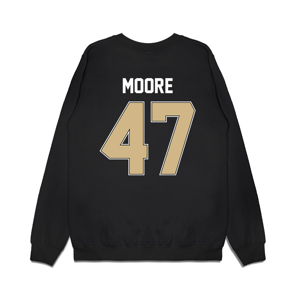 Purdue - NCAA Football : Tre Moore - Vintage Helmet Premium Crewneck Sweatshirt-1