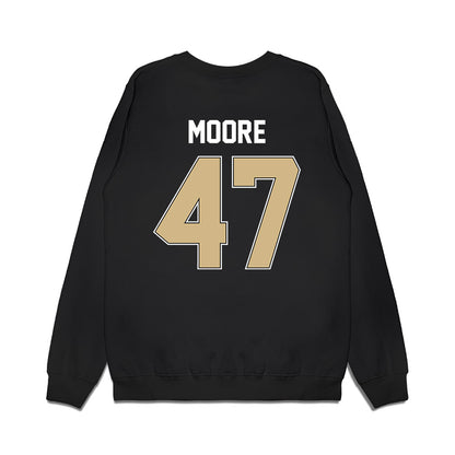 Purdue - NCAA Football : Tre Moore - Vintage Helmet Premium Crewneck Sweatshirt-1