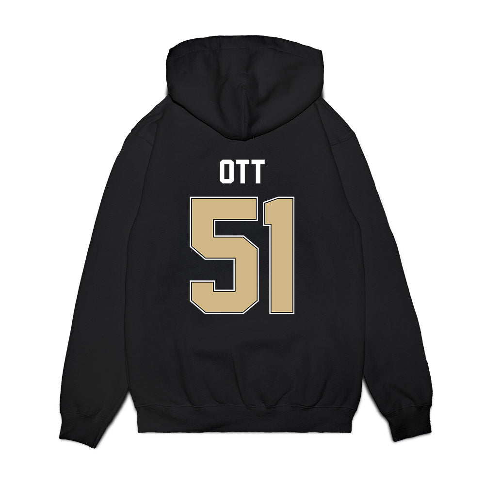 Purdue - NCAA Football : Jaxon Ott - Vintage Helmet Premium Hooded Sweatshirt-1
