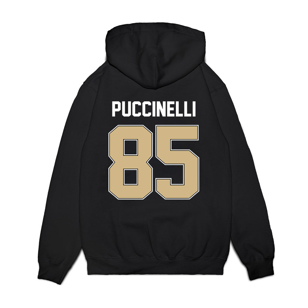 Purdue - NCAA Football : Luca Puccinelli - Vintage Helmet Premium Hooded Sweatshirt-1