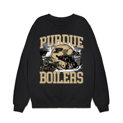 Purdue - NCAA Football : Cooper McCutchan - Vintage Helmet Premium Crewneck Sweatshirt-0