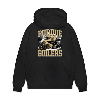 Purdue - NCAA Football : Tre Moore - Vintage Helmet Premium Hooded Sweatshirt-0