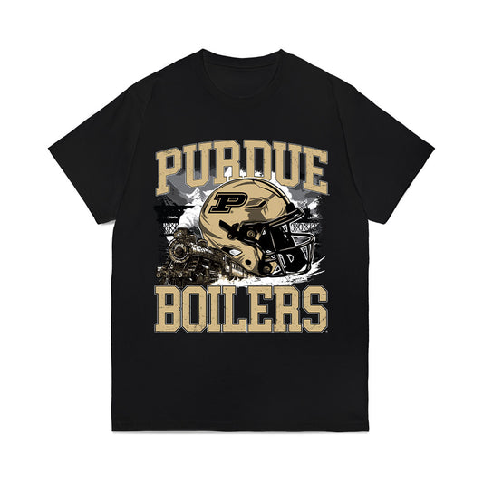 Purdue - NCAA Football : Izaiah Wright - Vintage Helmet Comfort Colors T-Shirt-0