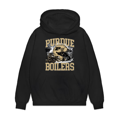 Purdue - NCAA Football : Dee Newsome - Vintage Helmet Premium Hooded Sweatshirt-0