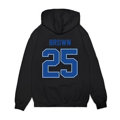 Boise State - NCAA Football : Quinton Brown - Vintage Helmet Premium Hooded Sweatshirt-1