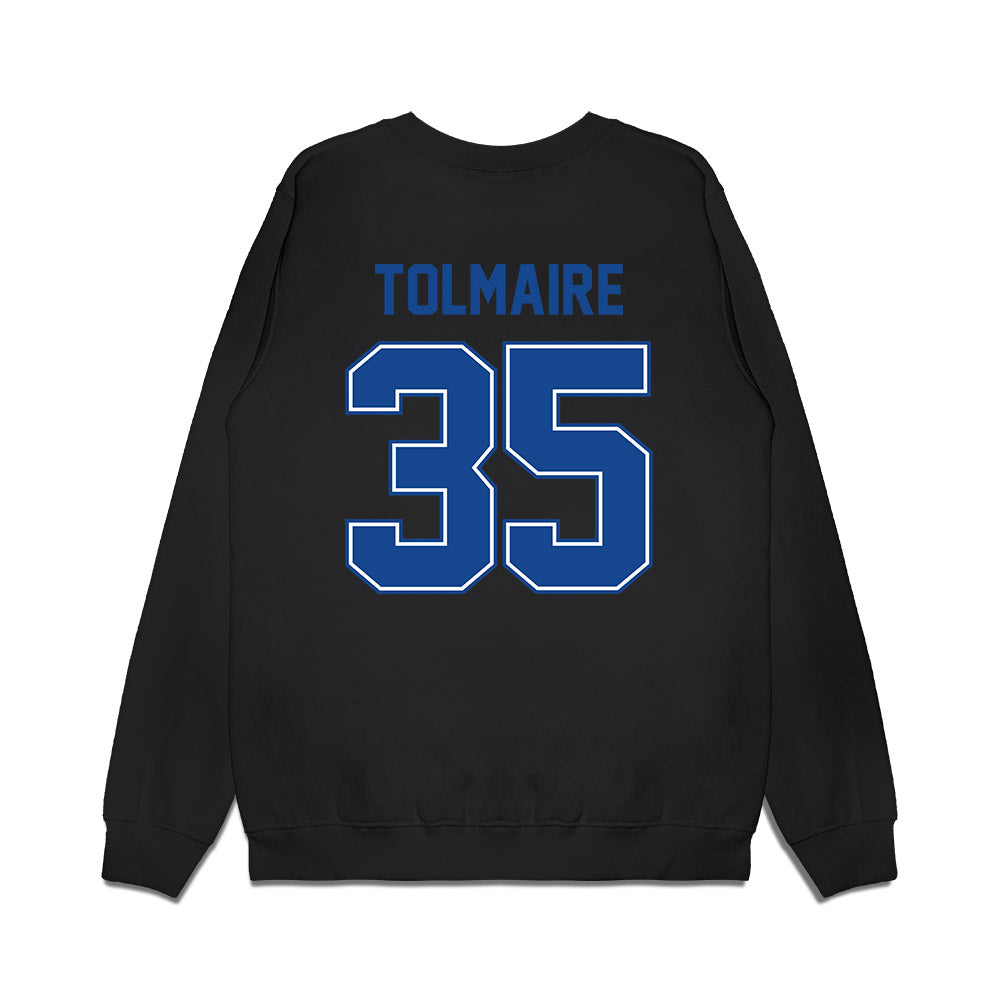 Boise State - NCAA Football : Treyvon Tolmaire - Vintage Helmet Premium Crewneck Sweatshirt-1