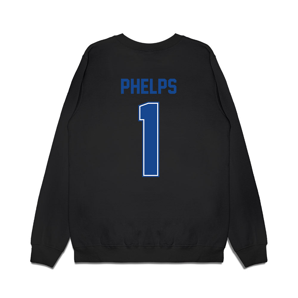 Boise State - NCAA Football : Boen Phelps - Vintage Helmet Premium Crewneck Sweatshirt-1