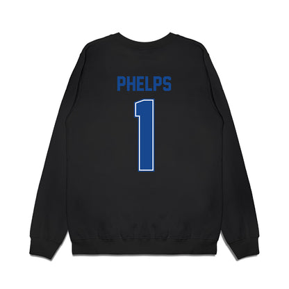 Boise State - NCAA Football : Boen Phelps - Vintage Helmet Premium Crewneck Sweatshirt-1