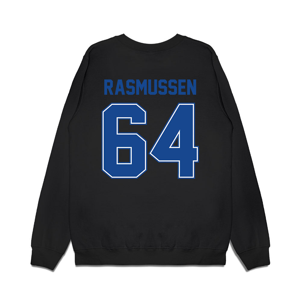 Boise State - NCAA Football : Carson Rasmussen - Vintage Helmet Premium Crewneck Sweatshirt-1