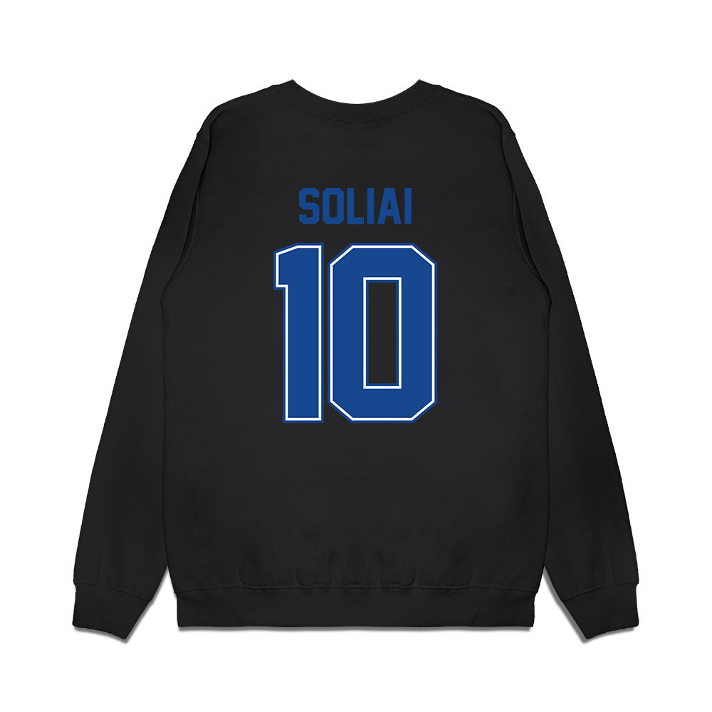 Boise State - NCAA Football : Madden Soliai - Vintage Helmet Premium Crewneck Sweatshirt-1