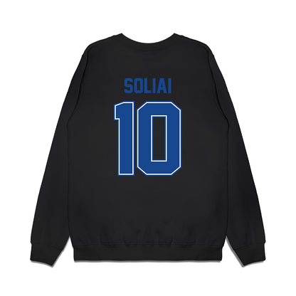 Boise State - NCAA Football : Madden Soliai - Vintage Helmet Premium Crewneck Sweatshirt-1