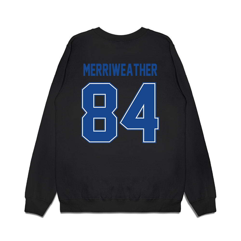 Boise State - NCAA Football : Zamondre Merriweather - Vintage Helmet Premium Crewneck Sweatshirt-1