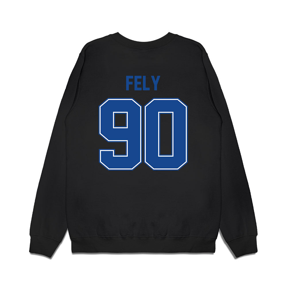 Boise State - NCAA Football : Braxton Fely - Vintage Helmet Premium Crewneck Sweatshirt-1