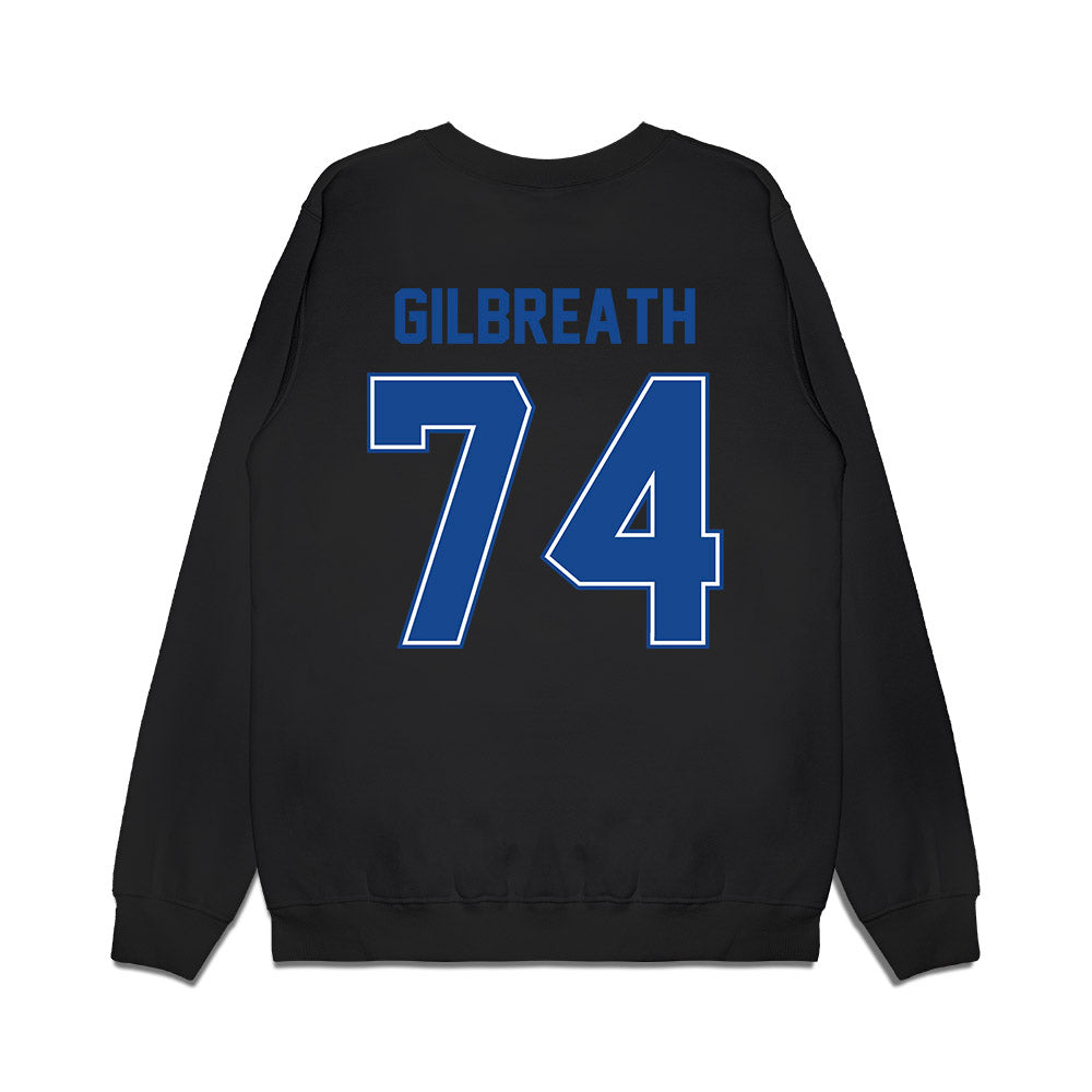 Boise State - NCAA Football : Connor Gilbreath - Vintage Helmet Premium Crewneck Sweatshirt-1