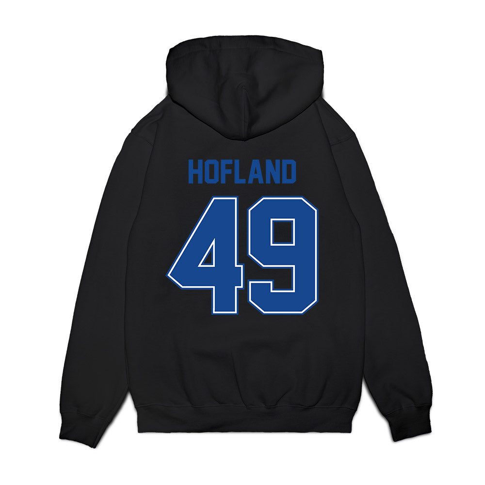 Boise State - NCAA Football : Beckham Hofland - Vintage Helmet Premium Hooded Sweatshirt-1