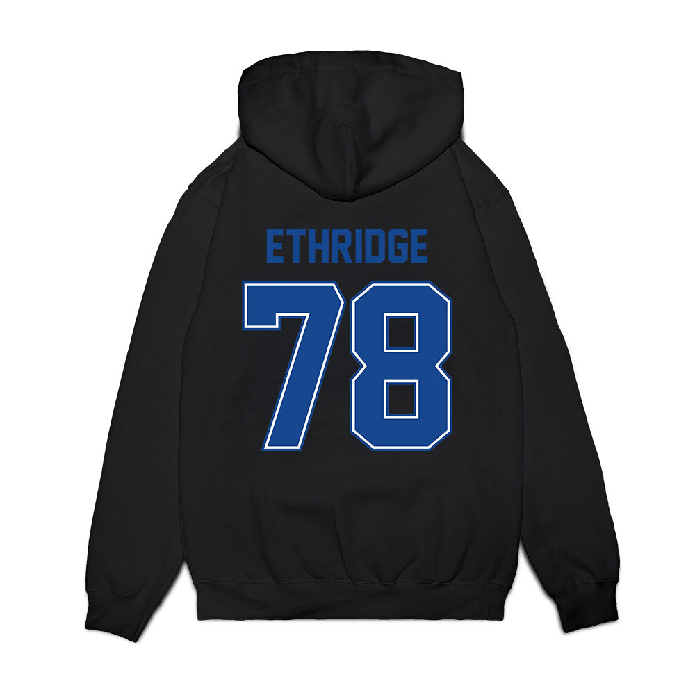 Boise State - NCAA Football : Tyler Ethridge - Vintage Helmet Premium Hooded Sweatshirt-1