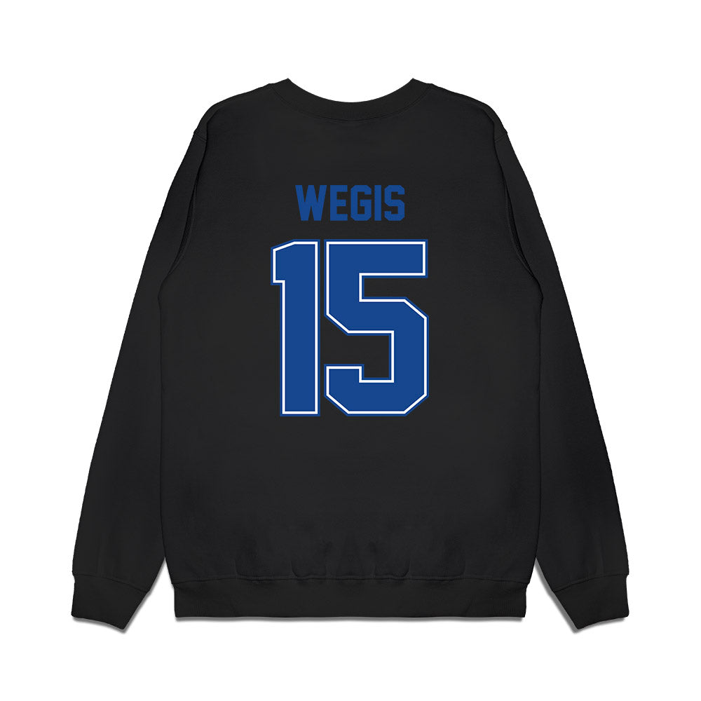 Boise State - NCAA Football : Tyler Wegis - Vintage Helmet Premium Crewneck Sweatshirt-1