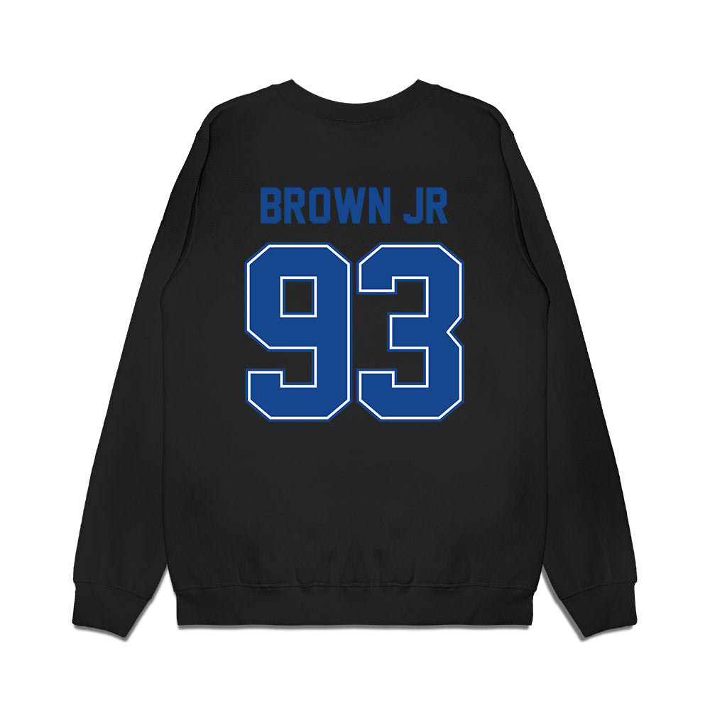 Boise State - NCAA Football : Demanuel Brown Jr - Vintage Helmet Premium Crewneck Sweatshirt-1