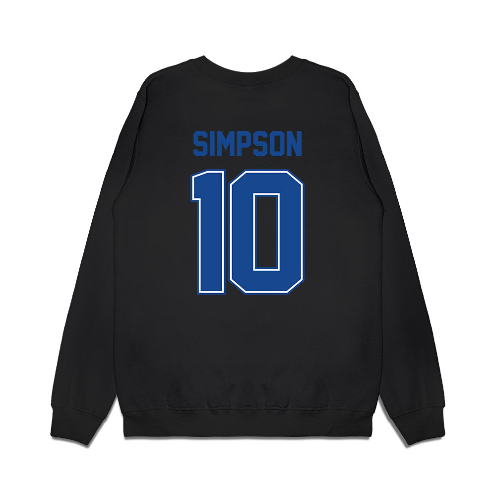 Boise State - NCAA Football : Andrew Simpson - Vintage Helmet Premium Crewneck Sweatshirt-1