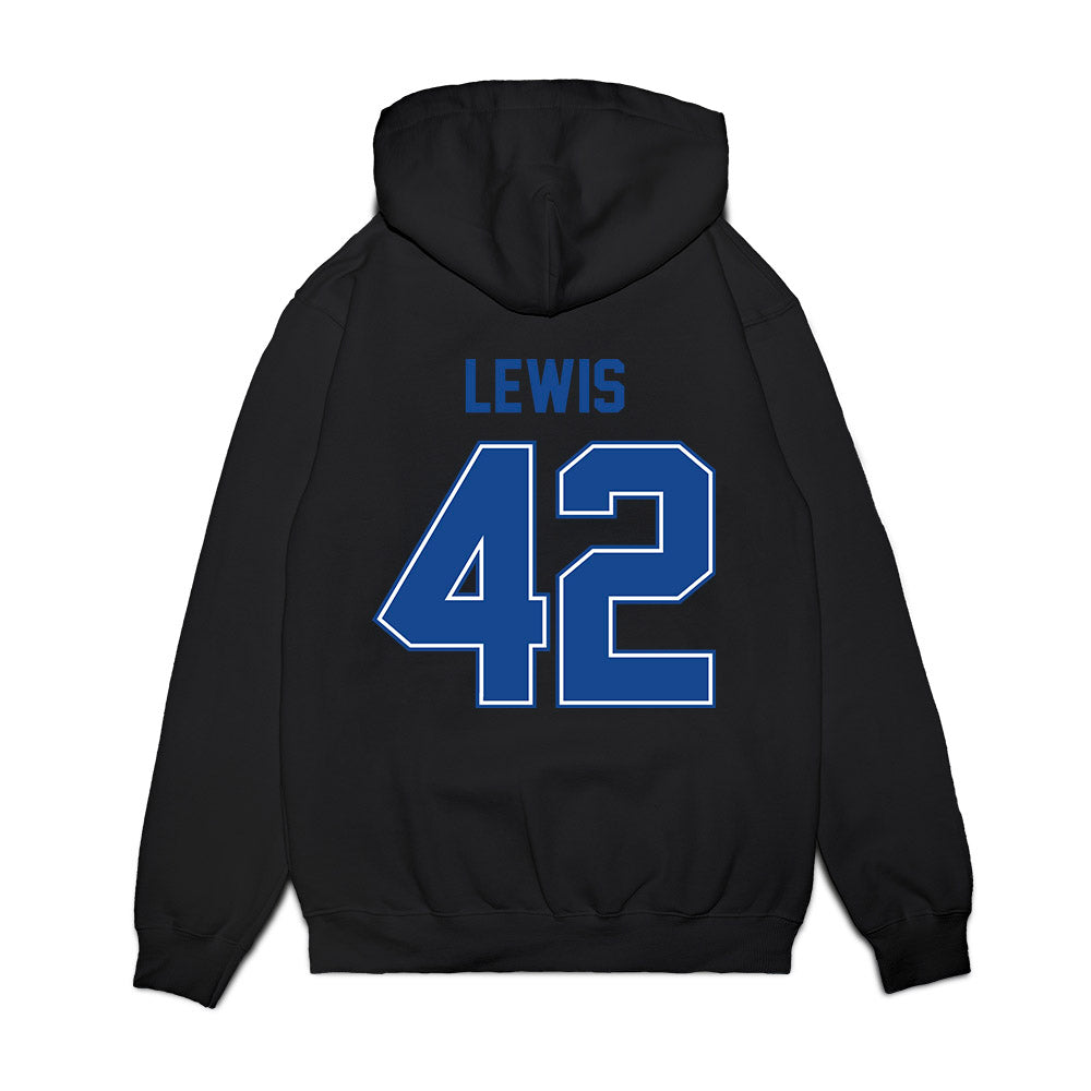 Boise State - NCAA Football : Zyhaire Lewis - Vintage Helmet Premium Hooded Sweatshirt-1