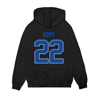 Boise State - NCAA Football : Juelz Goff - Vintage Helmet Premium Hooded Sweatshirt-1