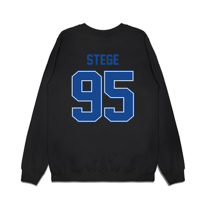 Boise State - NCAA Football : Max Stege - Vintage Helmet Premium Crewneck Sweatshirt-1