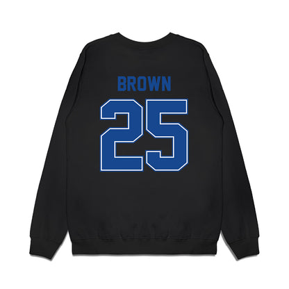 Boise State - NCAA Football : Quinton Brown - Vintage Helmet Premium Crewneck Sweatshirt-1