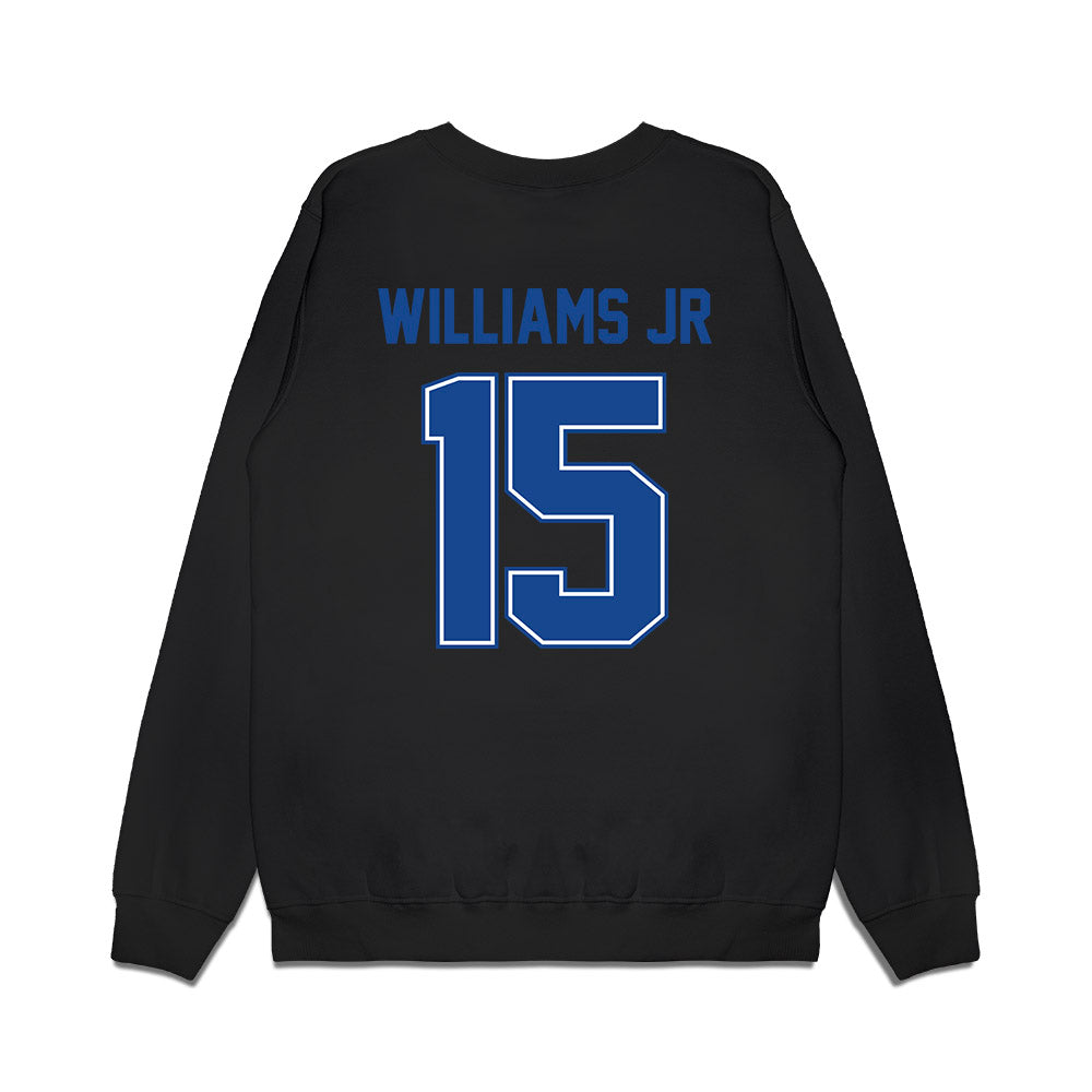 Boise State - NCAA Football : Qumonte Williams Jr - Vintage Helmet Premium Crewneck Sweatshirt-1