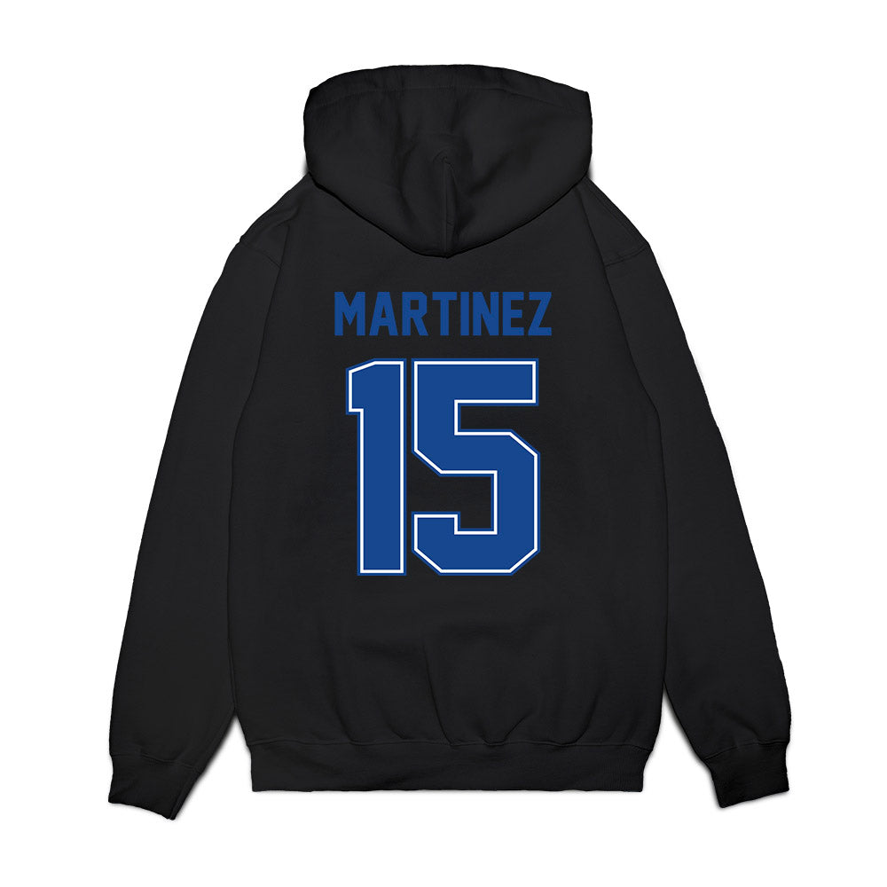 Boise State - NCAA Football : Zeke Martinez - Vintage Helmet Premium Hooded Sweatshirt-1