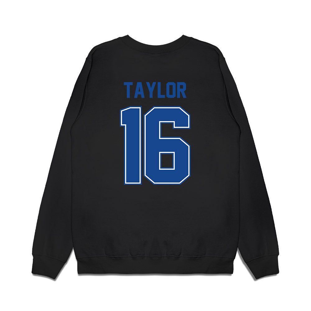 Boise State - NCAA Football : Jackson Taylor - Vintage Helmet Premium Crewneck Sweatshirt-1