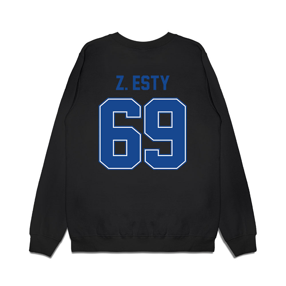Boise State - NCAA Football : Zander Z. Esty - Vintage Helmet Premium Crewneck Sweatshirt-1
