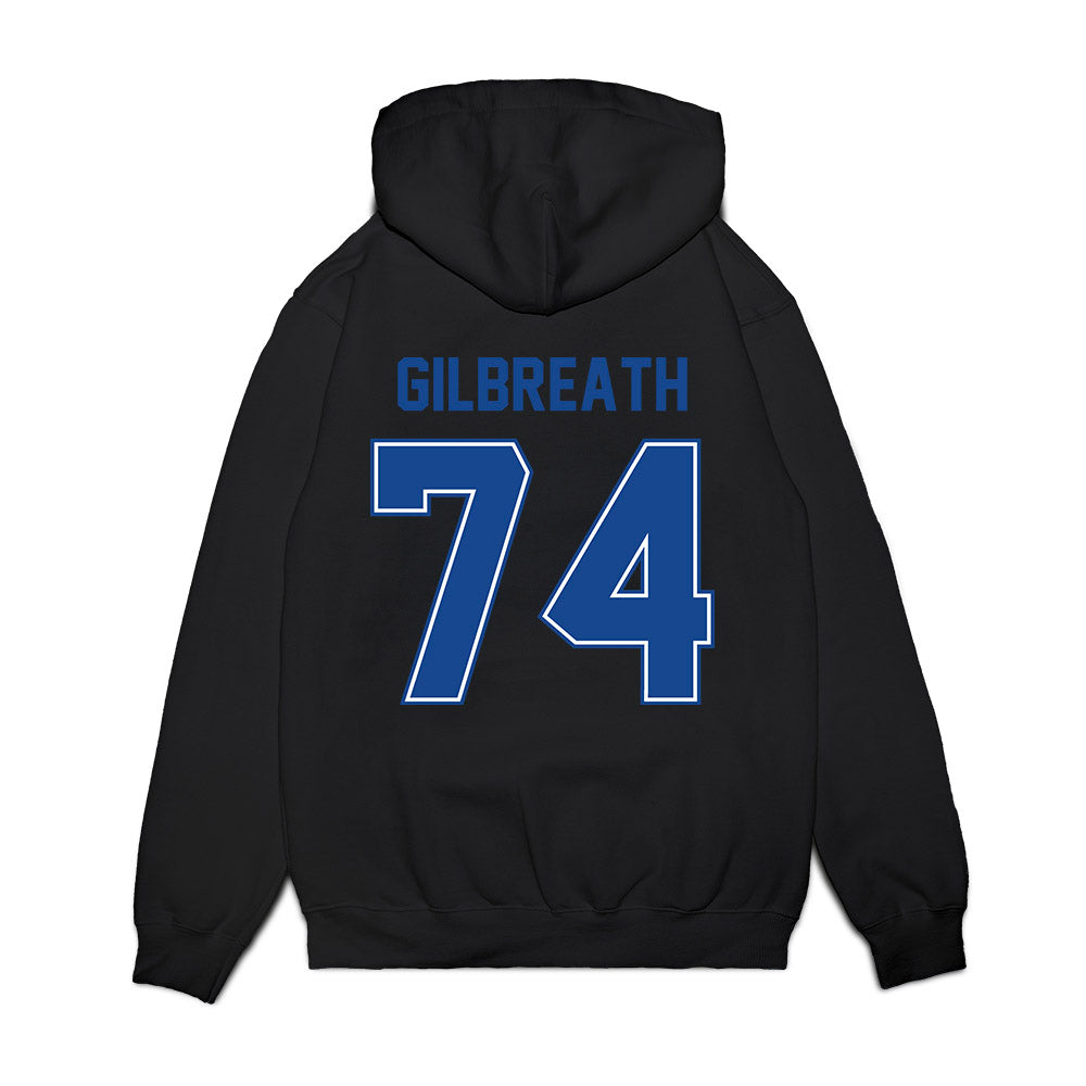 Boise State - NCAA Football : Connor Gilbreath - Vintage Helmet Premium Hooded Sweatshirt-1