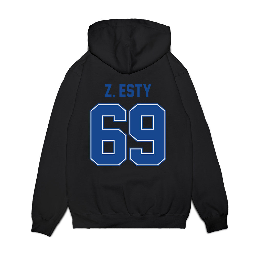 Boise State - NCAA Football : Zander Z. Esty - Vintage Helmet Premium Hooded Sweatshirt-1