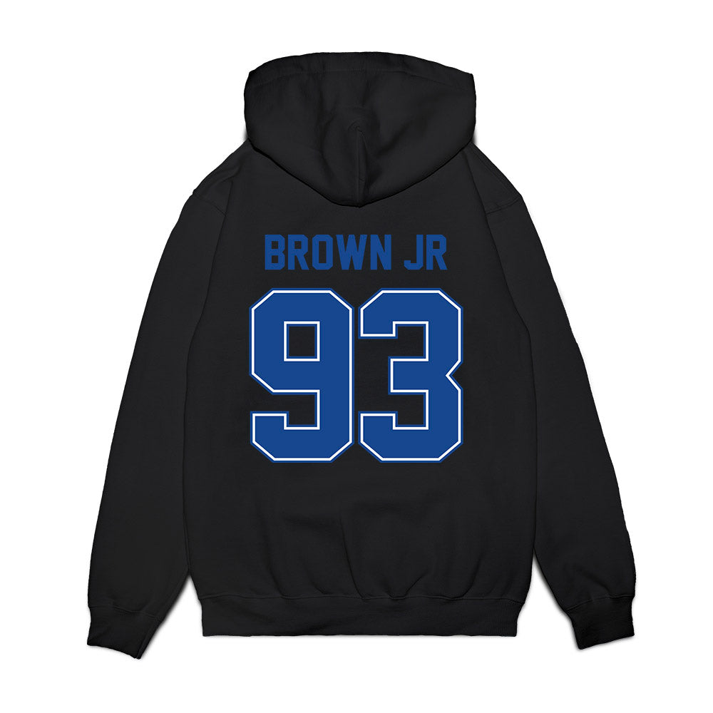 Boise State - NCAA Football : Demanuel Brown Jr - Vintage Helmet Premium Hooded Sweatshirt-1