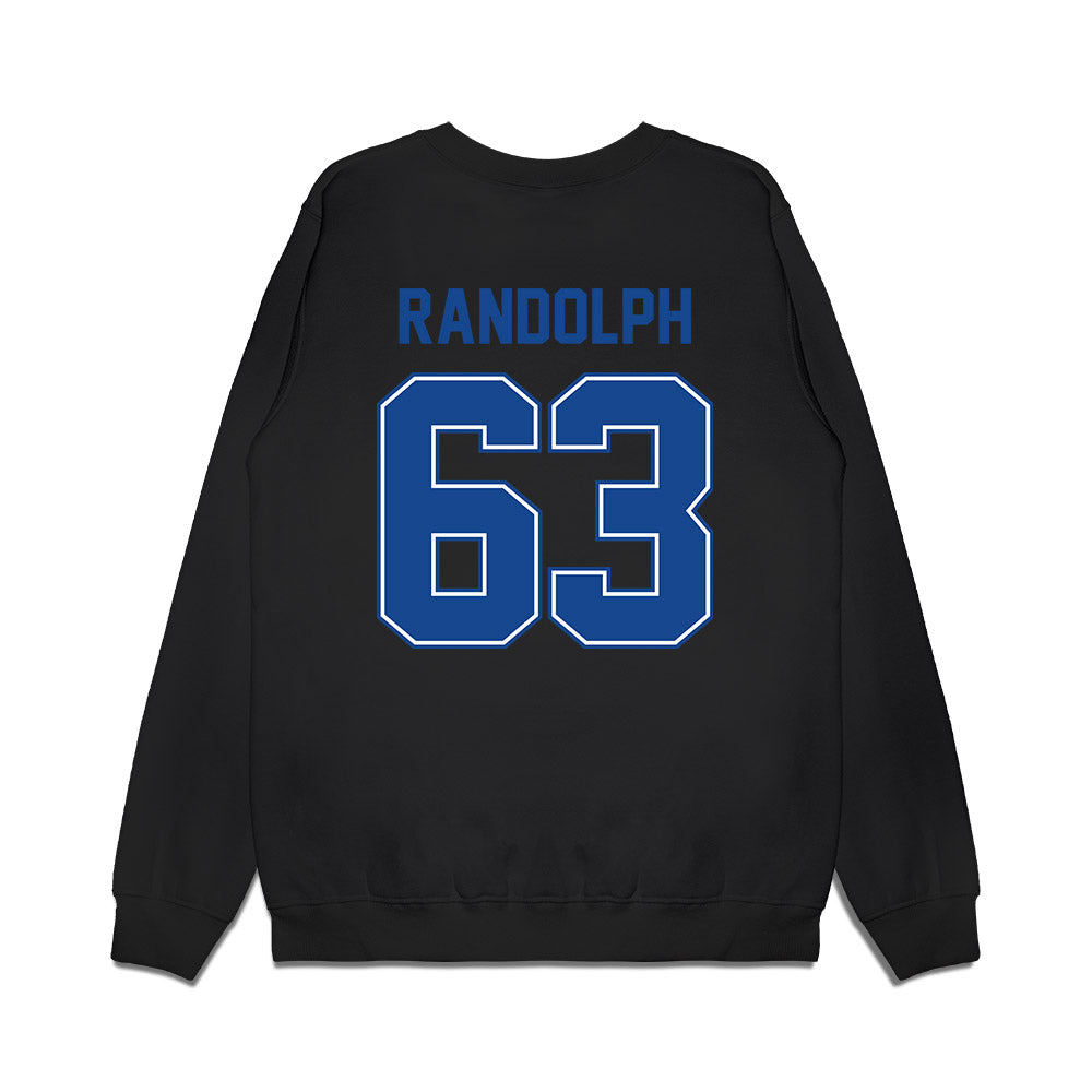 Boise State - NCAA Football : Mason Randolph - Vintage Helmet Premium Crewneck Sweatshirt-1