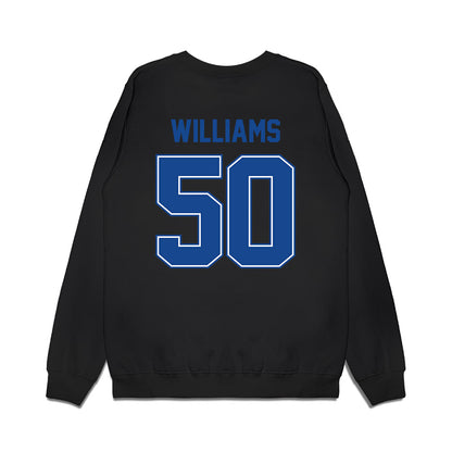 Boise State - NCAA Football : Jaden Williams - Vintage Helmet Premium Crewneck Sweatshirt-1